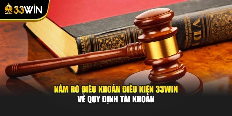 Nắm rõ điều khoản điều kiện 33win về quy định account